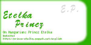 etelka princz business card